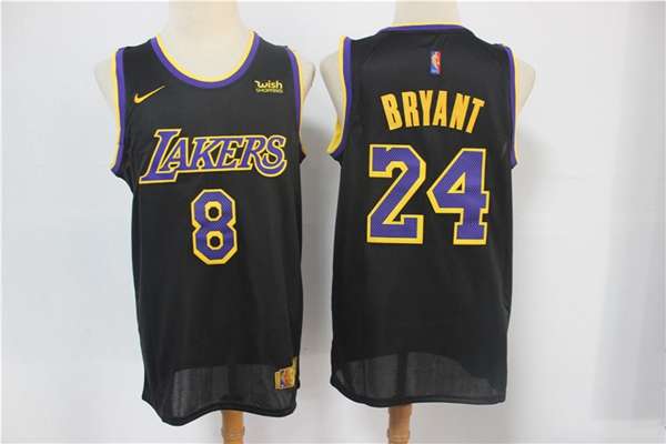 Los Angeles Lakers 20/21 Black #8 And #24 BRYANT Basketball Jersey (Stitched)