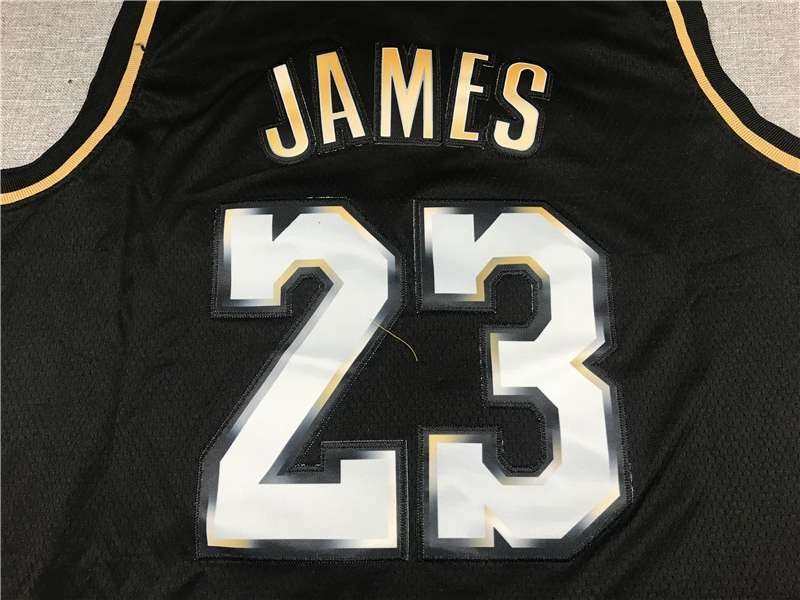 Los Angeles Lakers 20/21 Black Gold #23 JAMES Basketball Jersey (Stitched)