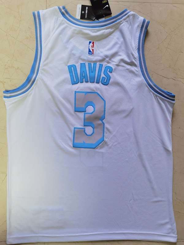 Los Angeles Lakers 20/21 White #3 DAVIS City Basketball Jersey (Stitched)