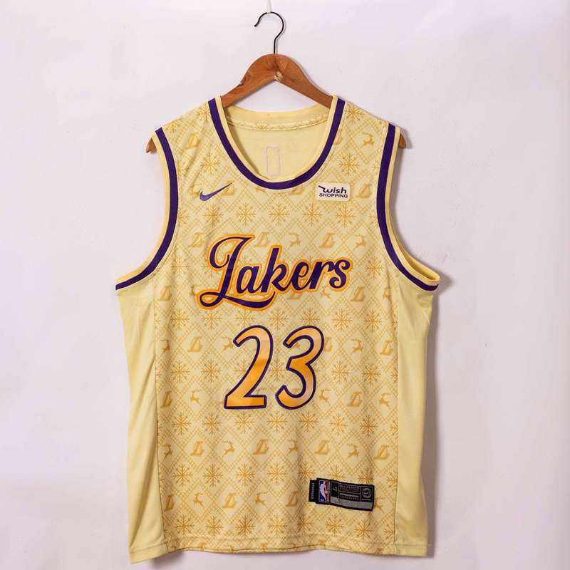 Los Angeles Lakers 20/21 Gold #23 JAMES Basketball Jersey (Stitched)