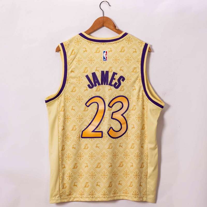 Los Angeles Lakers 20/21 Gold #23 JAMES Basketball Jersey (Stitched)