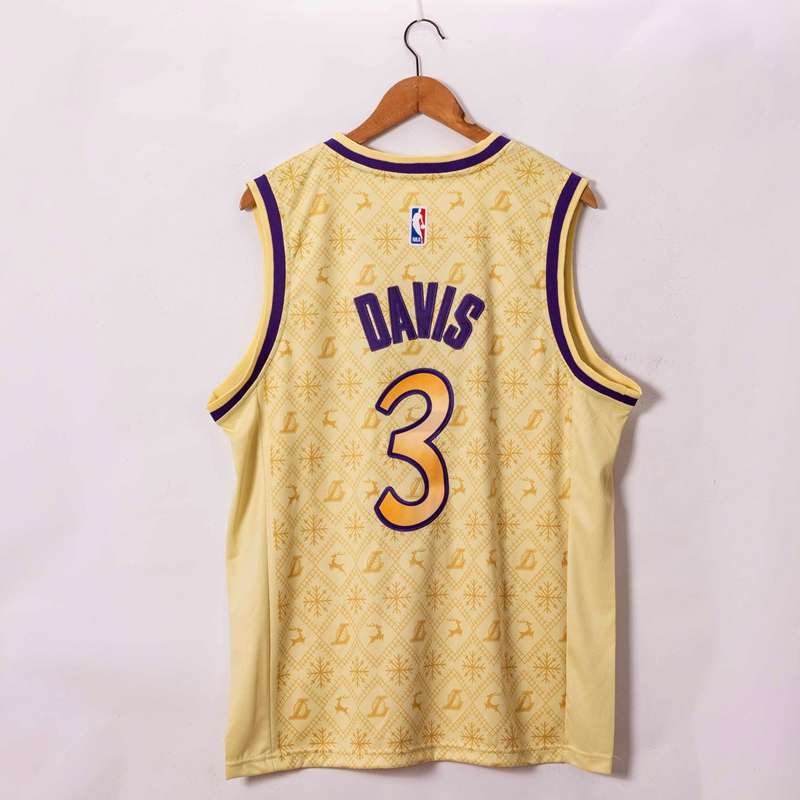 Los Angeles Lakers 20/21 Gold #3 DAVIS Basketball Jersey (Stitched)