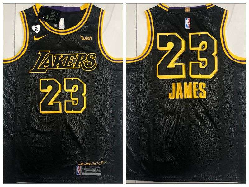Los Angeles Lakers 2020 Black #23 JAMES City Basketball Jersey (Closely Stitched)
