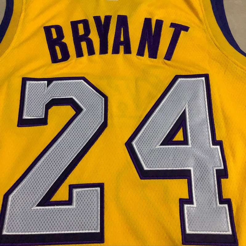 Los Angeles Lakers 2020 Yellow #24 BRYANT City Basketball Jersey (Closely Stitched)