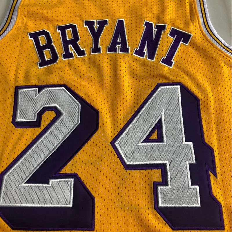 Los Angeles Lakers 1971/72 Yellow #24 BRYANT Classics Basketball Jersey (Closely Stitched)