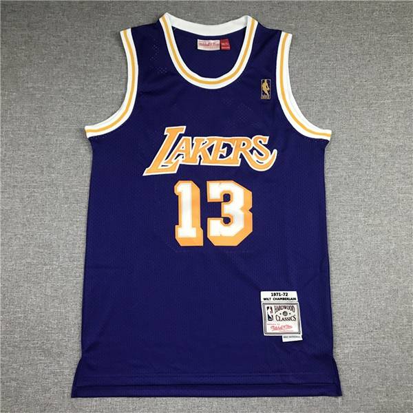 Los Angeles Lakers 1971/72 Purple #13 CHAMBERLAIN Classics Basketball Jersey (Stitched)