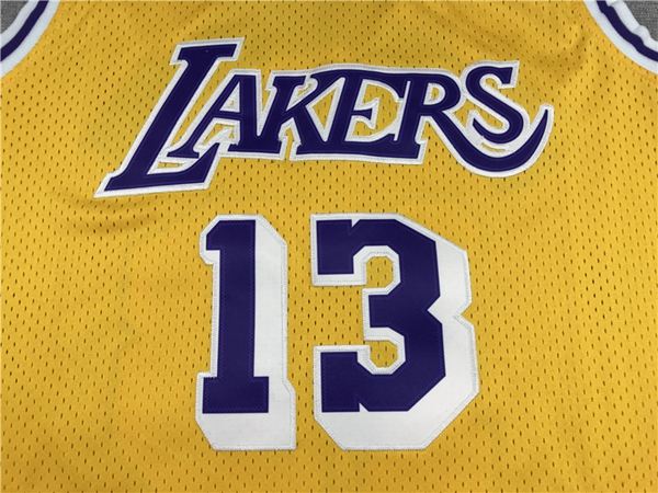 Los Angeles Lakers 1971/72 Yellow #13 CHAMBERLAIN Classics Basketball Jersey (Stitched)