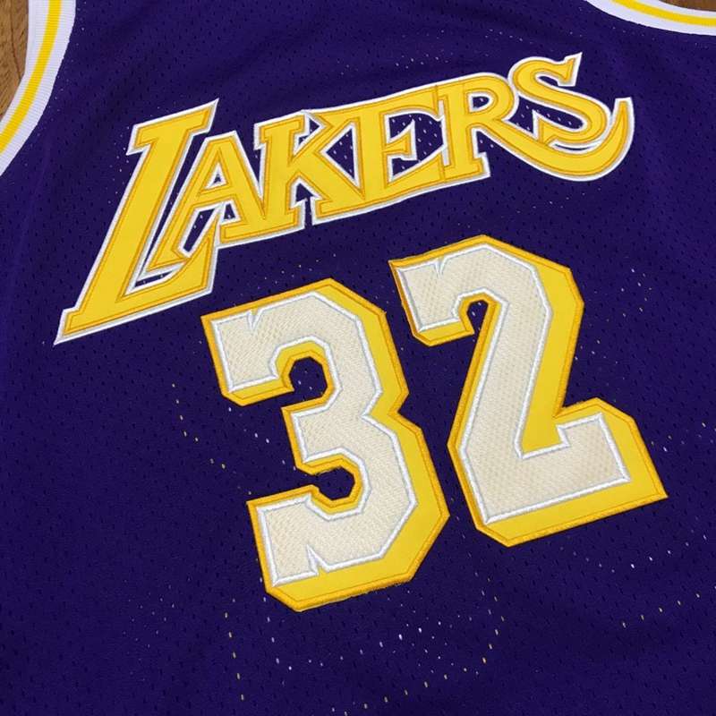 Los Angeles Lakers 1984/85 Purple #32 JOHNSON Classics Basketball Jersey (Closely Stitched)