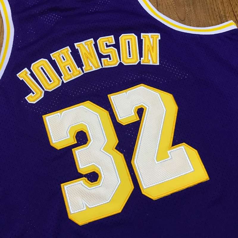 Los Angeles Lakers 1984/85 Purple #32 JOHNSON Classics Basketball Jersey (Closely Stitched)