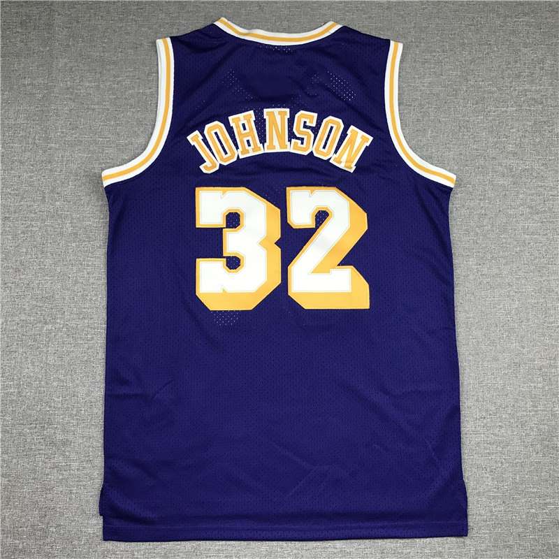 Los Angeles Lakers 1984/85 Purple #32 JOHNSON Classics Basketball Jersey (Stitched)