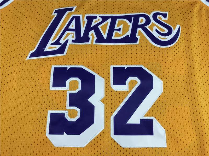 Los Angeles Lakers 1984/85 Yellow #32 JOHNSON Classics Basketball Jersey (Stitched)