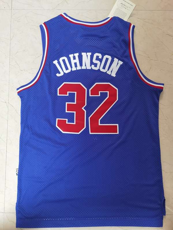 Los Angeles Lakers 1992 Blue #32 JOHNSON ALL-STAR Classics Basketball Jersey (Stitched)