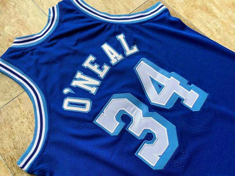 Los Angeles Lakers 1996/97 Blue #34 ONEAL Classics Basketball Jersey (Closely Stitched)