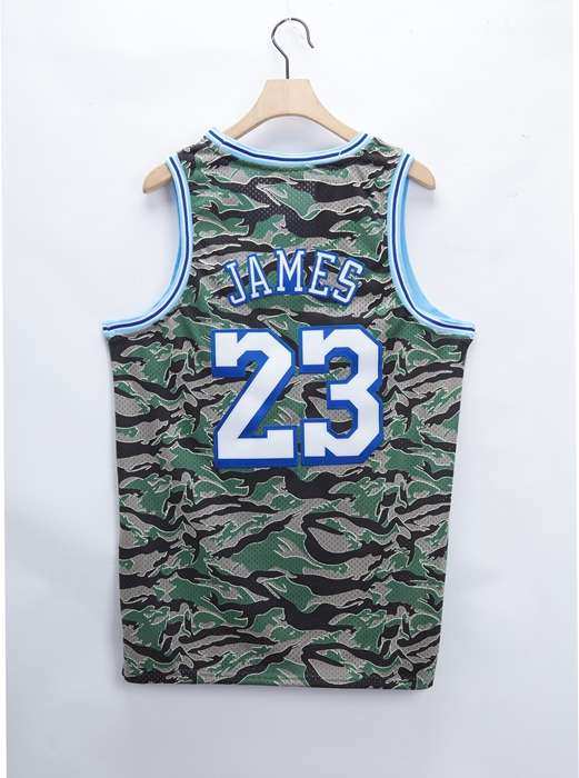 Los Angeles Lakers 1996/97 Camouflage #23 JAMES Classics Basketball Jersey (Stitched)