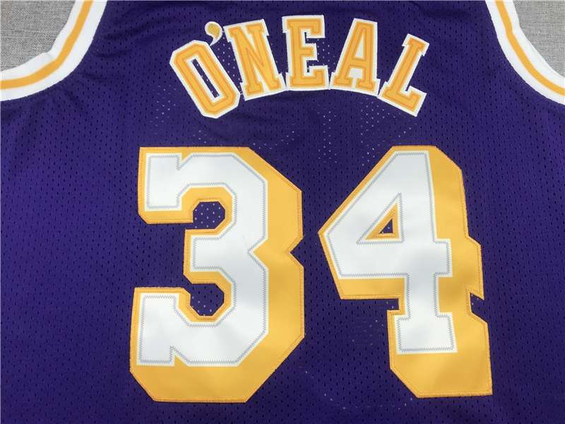 Los Angeles Lakers 1996/97 Purple #34 ONEAL Classics Basketball Jersey (Stitched)