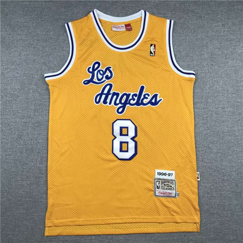 Los Angeles Lakers 1996/97 Yellow #8 BRYANT Classics Basketball Jersey (Stitched)