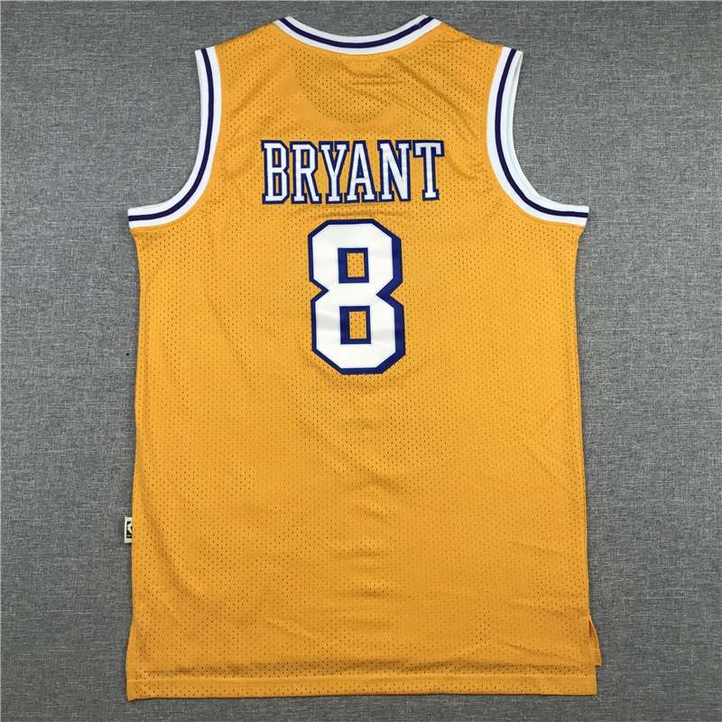 Los Angeles Lakers 1996/97 Yellow #8 BRYANT Classics Basketball Jersey (Stitched)