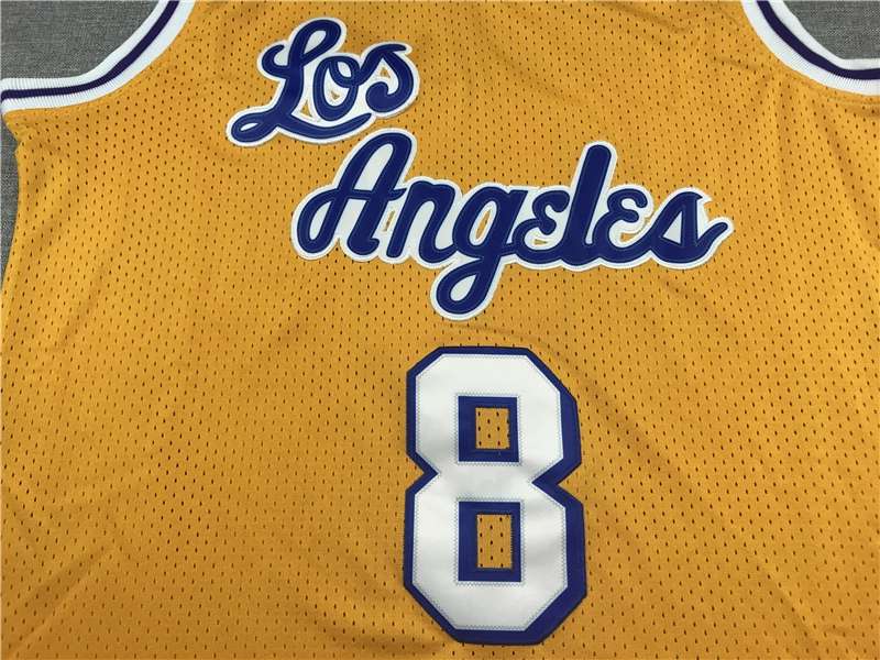 Los Angeles Lakers 1996/97 Yellow #8 BRYANT Classics Basketball Jersey (Stitched)