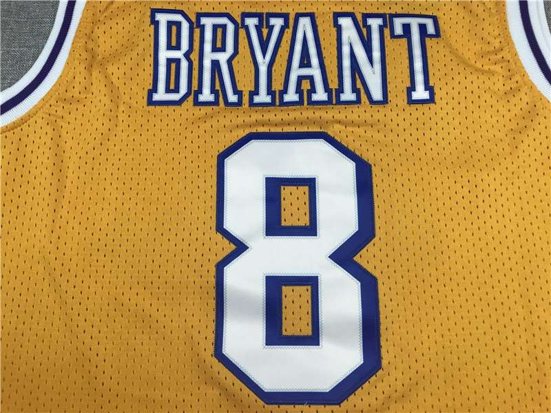 Los Angeles Lakers 1996/97 Yellow #8 BRYANT Classics Basketball Jersey (Stitched)