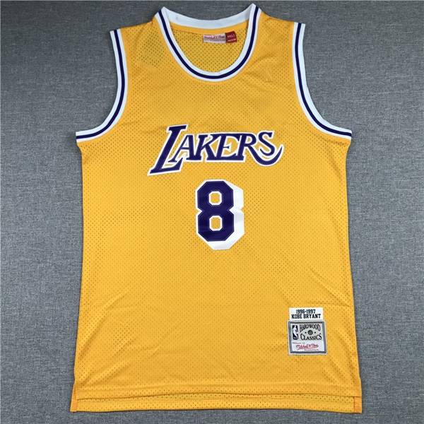 Los Angeles Lakers 1996/97 Yellow #8 BRYANT Classics Basketball Jersey 02 (Stitched)