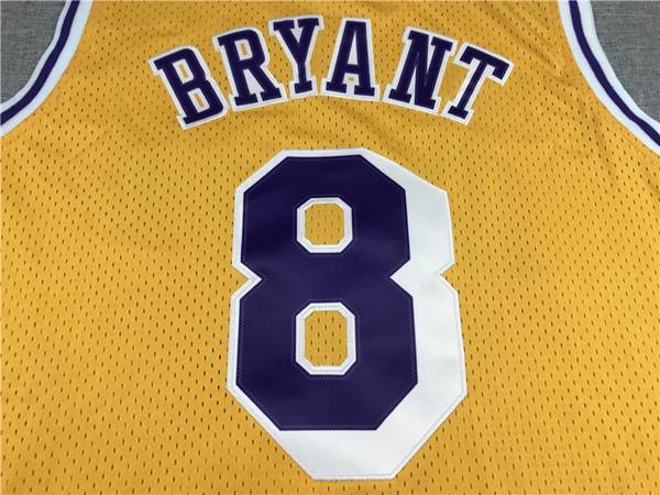 Los Angeles Lakers 1996/97 Yellow #8 BRYANT Classics Basketball Jersey 02 (Stitched)