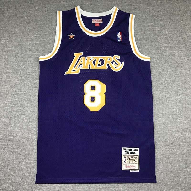 Los Angeles Lakers 1998 Purple #8 BRYANT ALL-STAR Classics Basketball Jersey (Stitched)