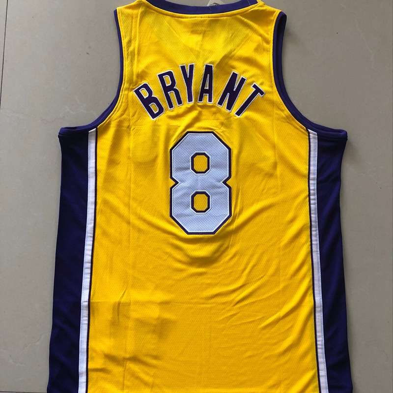 Los Angeles Lakers 1999/00 Yellow #8 BRYANT Finals Classics Basketball Jersey (Closely Stitched)