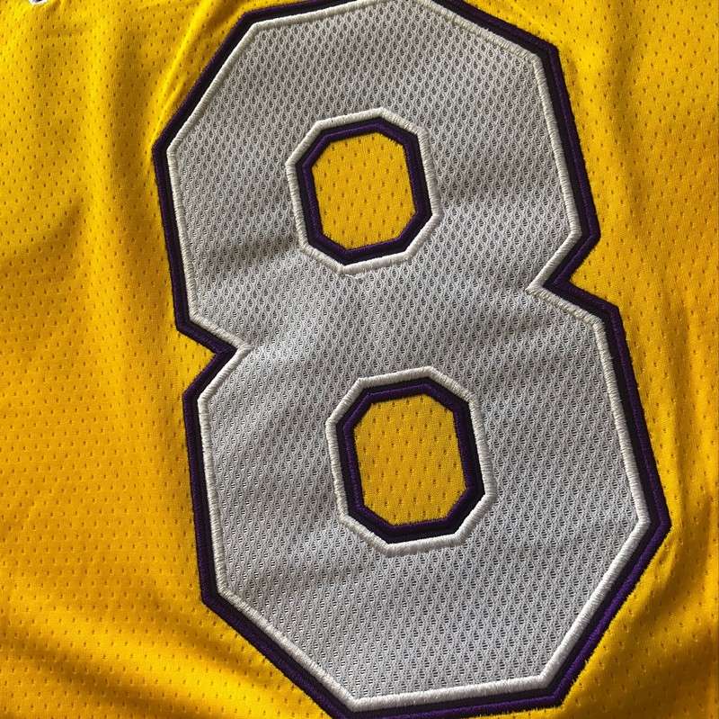 Los Angeles Lakers 1999/00 Yellow #8 BRYANT Finals Classics Basketball Jersey (Closely Stitched)