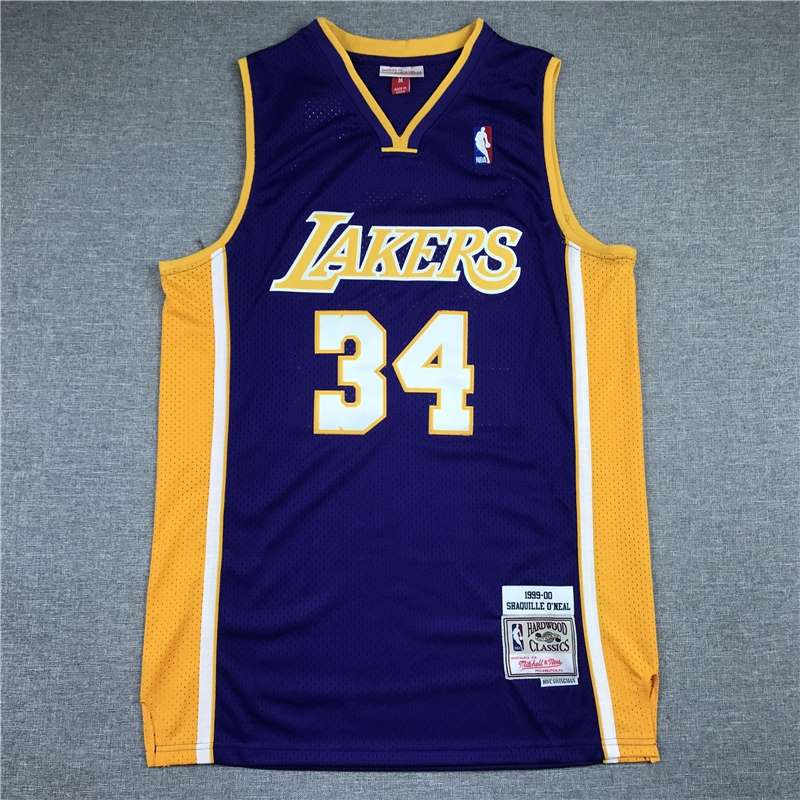 Los Angeles Lakers 1999/00 Purple #34 ONEAL Classics Basketball Jersey (Stitched)