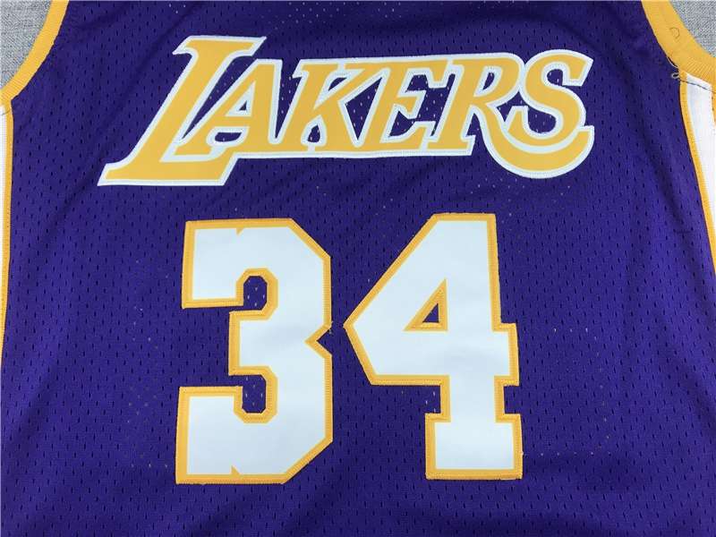 Los Angeles Lakers 1999/00 Purple #34 ONEAL Classics Basketball Jersey (Stitched)