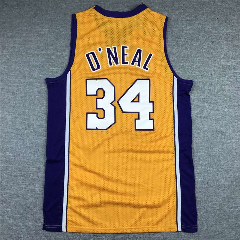 Los Angeles Lakers 1999/00 Yellow #34 ONEAL Classics Basketball Jersey (Stitched)