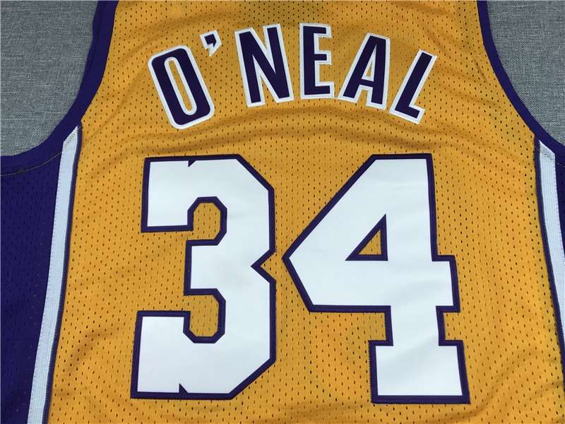 Los Angeles Lakers 1999/00 Yellow #34 ONEAL Classics Basketball Jersey (Stitched)