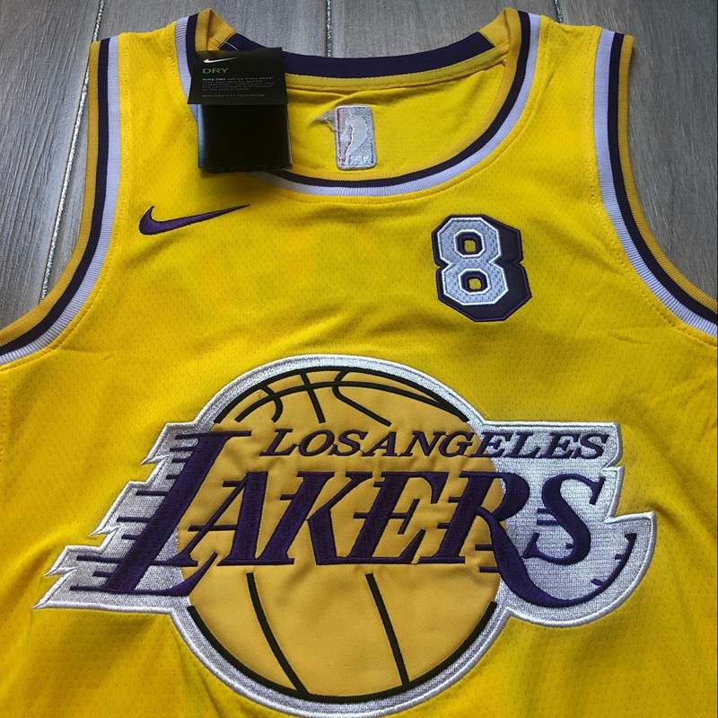 Los Angeles Lakers Yellow #8 BRYANT Basketball Jersey (Closely Stitched)