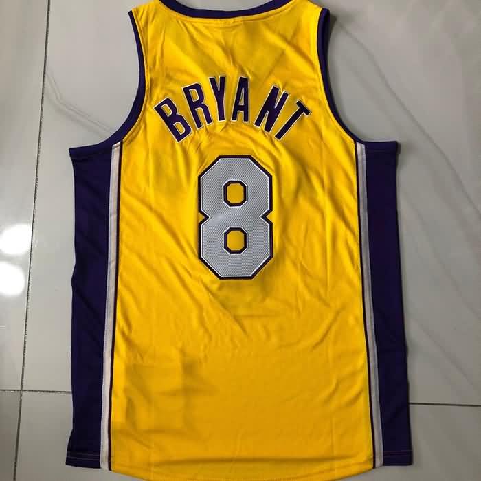 Los Angeles Lakers 2001/02 Yellow #8 BRYANT Classics Basketball Jersey (Closely Stitched)