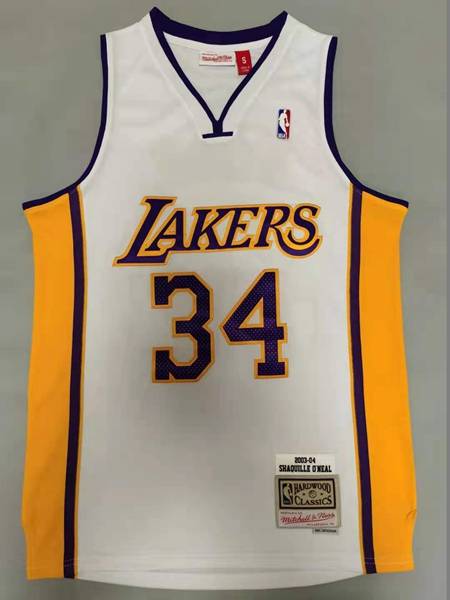 2003/04 Los Angeles Lakers White #34 ONEAL Classics Basketball Jersey (Stitched)