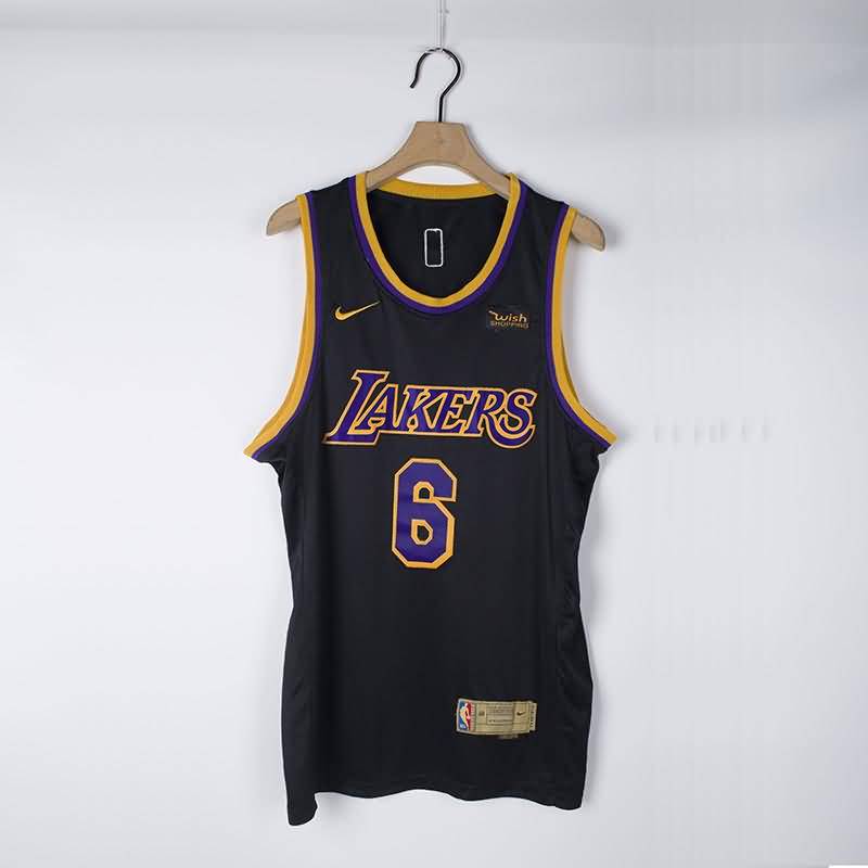 20/21 Los Angeles Lakers Black #6 JAMES Basketball Jersey (Stitched)