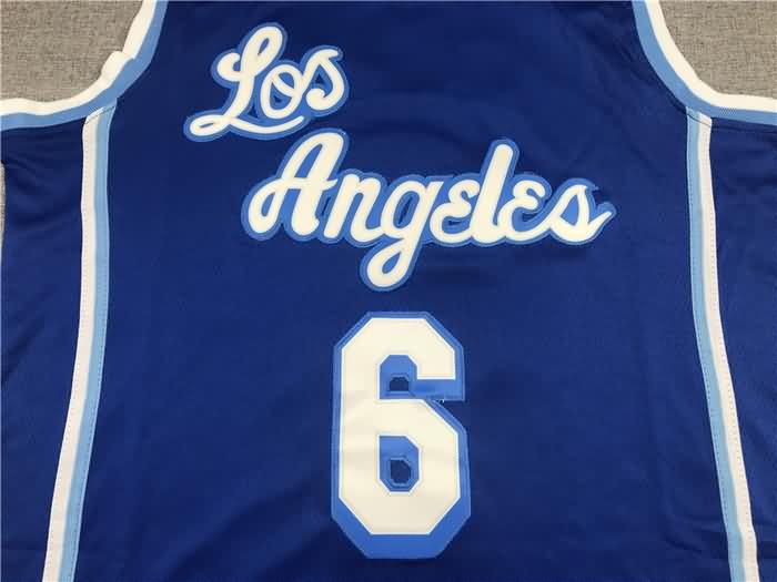 Los Angeles Lakers 20/21 Blue #6 JAMES Basketball Jersey (Stitched)