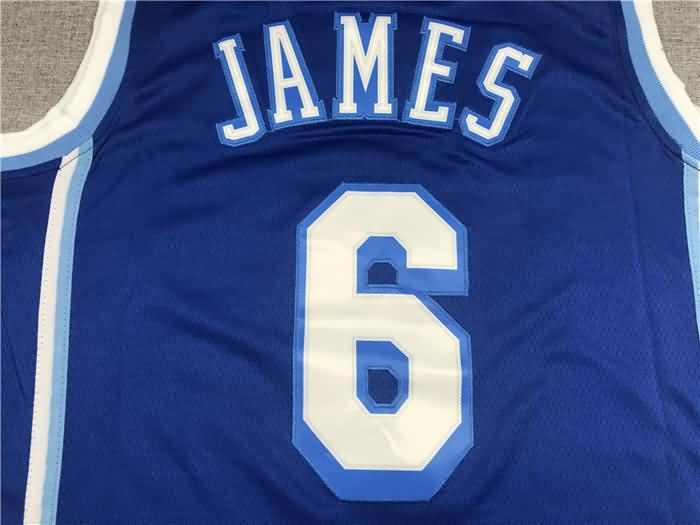 Los Angeles Lakers 20/21 Blue #6 JAMES Basketball Jersey (Stitched)