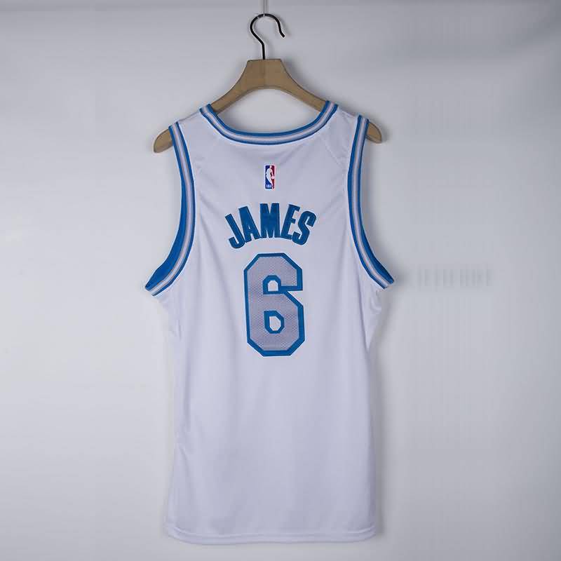 20/21 Los Angeles Lakers White #6 JAMES City Basketball Jersey (Stitched)