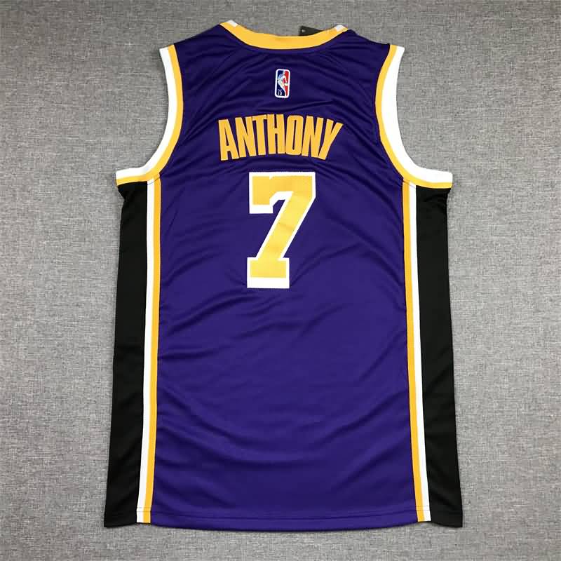 Los Angeles Lakers 21/22 Purple #7 ANTHONY AJ Basketball Jersey (Stitched)