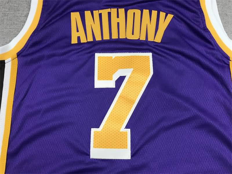 Los Angeles Lakers 21/22 Purple #7 ANTHONY AJ Basketball Jersey (Stitched)