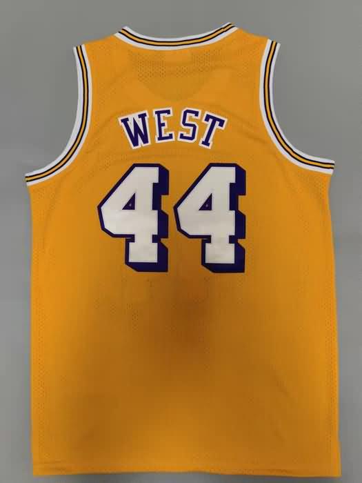 Los Angeles Lakers 1971/72 Yellow #44 WEST Classics Basketball Jersey (Stitched)