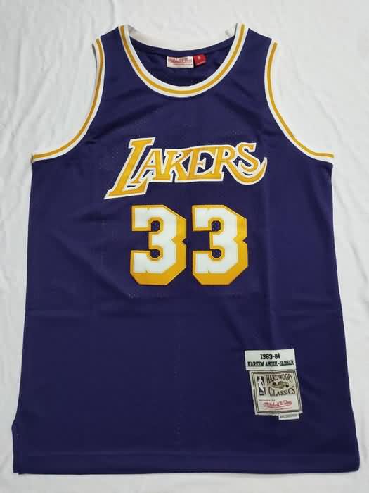 Los Angeles Lakers 1983/84 Purple #33 ABDUL-JABBAR Classics Basketball Jersey (Stitched)