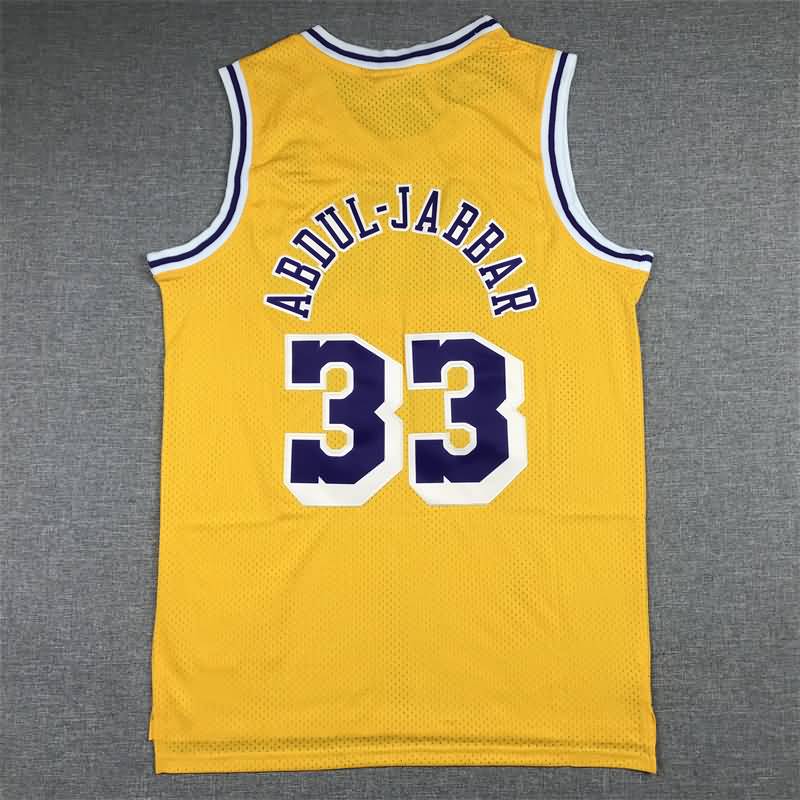 Los Angeles Lakers 1984/85 Yellow #33 ABDUL-JABBAR Classics Basketball Jersey (Stitched)