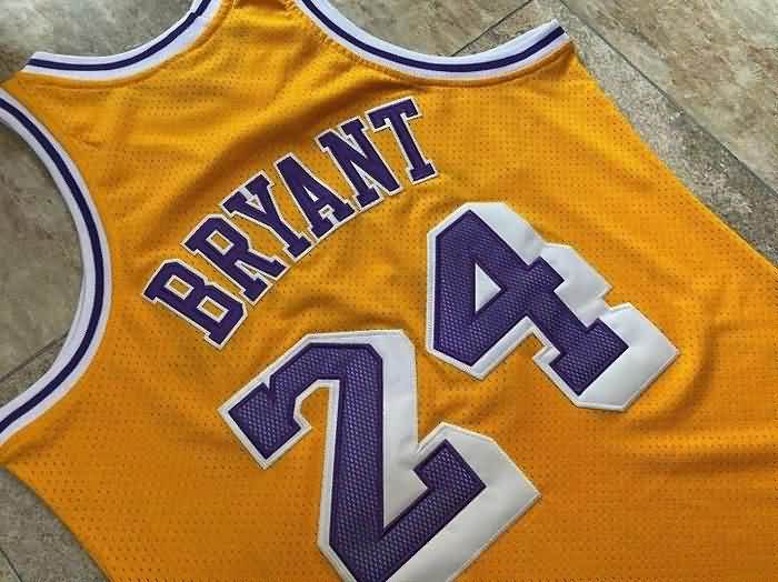 Los Angeles Lakers 1996/97 Yellow #8 #24 BRYANT Classics Basketball Jersey (Closely Stitched)