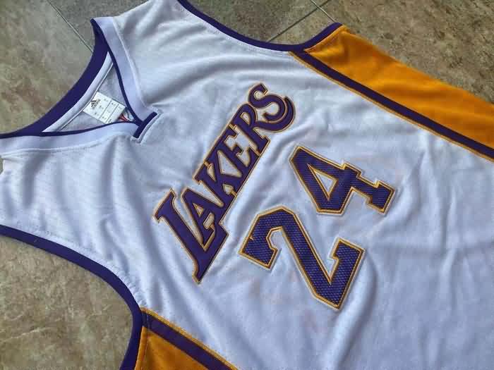 Los Angeles Lakers White #24 BRYANT Classics Basketball Jersey (Closely Stitched)