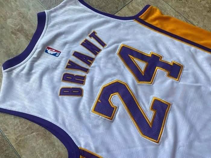 Los Angeles Lakers White #24 BRYANT Classics Basketball Jersey (Closely Stitched)