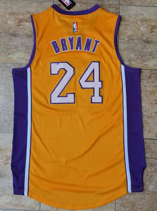 Los Angeles Lakers Yellow #24 BRYANT Classics Basketball Jersey (Closely Stitched)