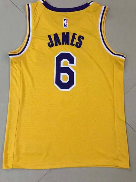 Los Angeles Lakers Yellow #6 JAMES Basketball Jersey (Stitched)