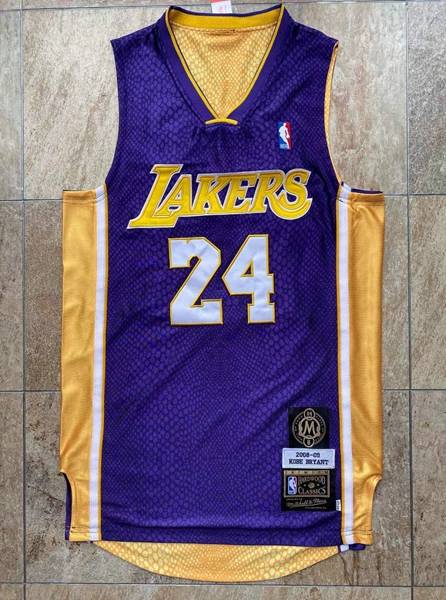 Los Angeles Lakers Yellow #8 Purple #24 BRYANT Classics Basketball Jersey (Closely Stitched)